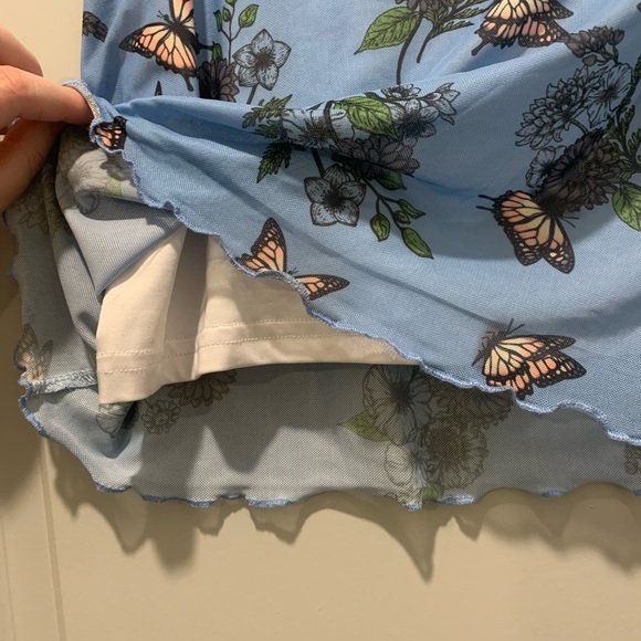 Butterfly Mesh Mini Skirt - Picture 3 of 5